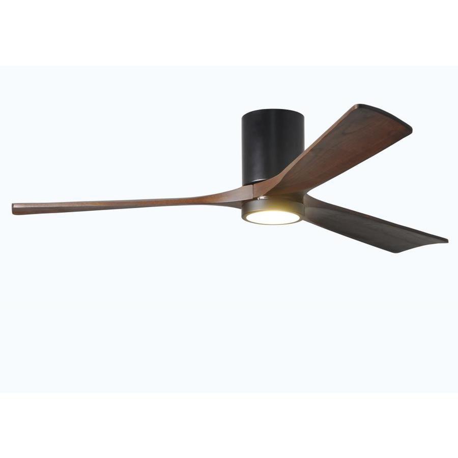 Matthews Fan Company Irene Hlk Three Blade 60 In Flushmount Paddle Matthews Fan Company Irene Hlk Three Blade 60 In Flushmount Paddle Light Kit Matte Black Finish Walnut Tone Blades