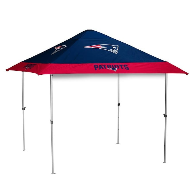 Logo Brands New England Patriots 10ft L Square Team Color PopUp Canopy in the Canopies