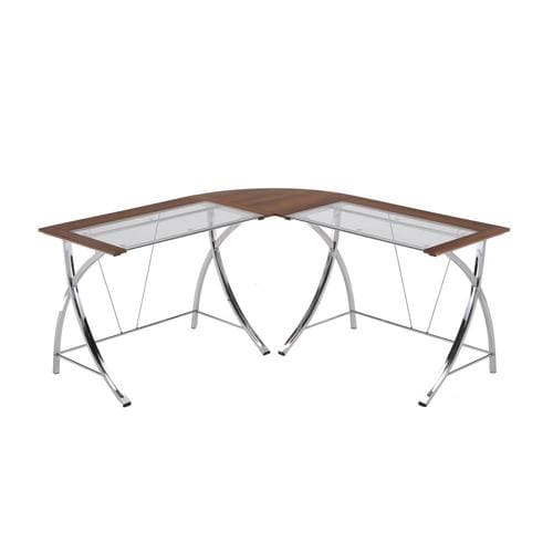 Ore International Modern Contemporary Clear L Shaped Desk At Lowes Com