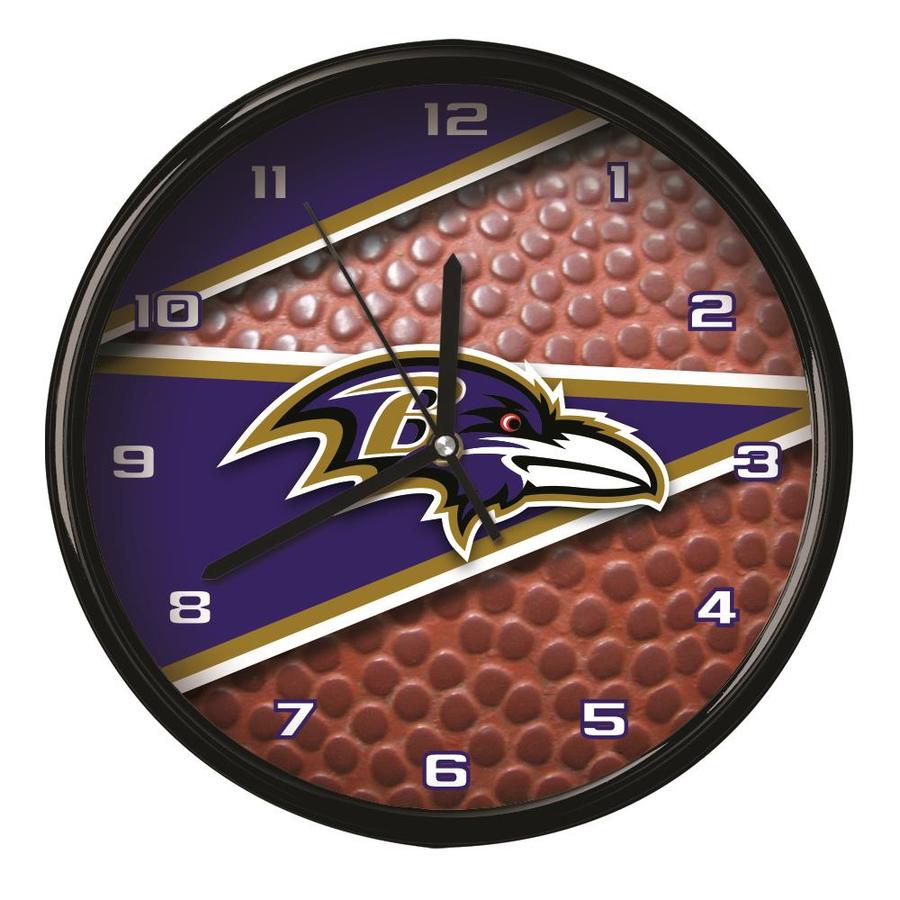 The memory company analog baltimore ravens round wall clock at lowes