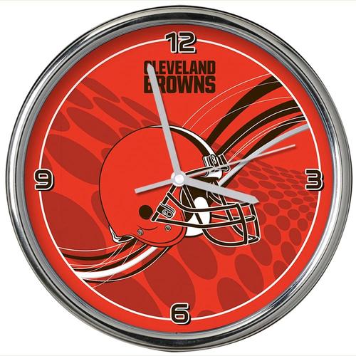 The Memory Company Analog Cleveland Browns Round Wall Clock in the ...