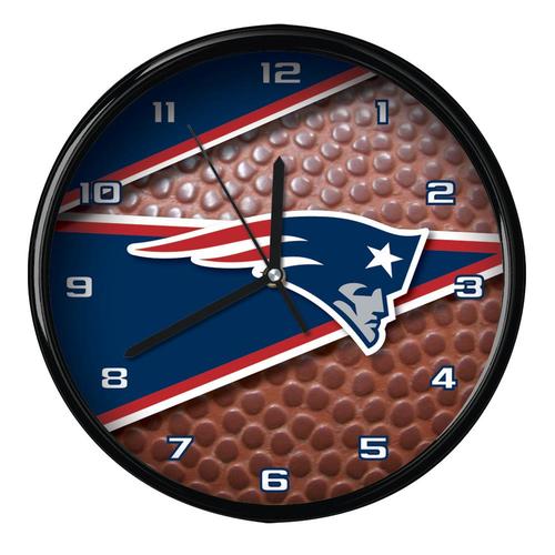 The Memory Company Analog New England Patriots Round Wall Clock in the ...