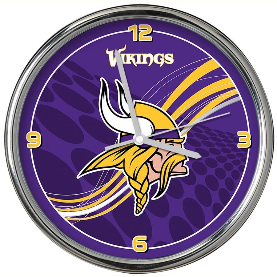 The Memory Company Analog Minnesota Vikings Round Wall Clock in the ...