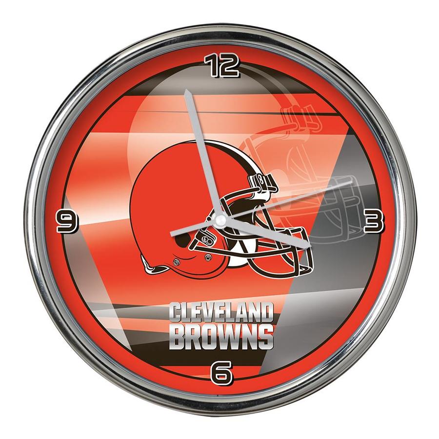 The Memory Company Analog Cleveland Browns Round Wall Clock in the ...