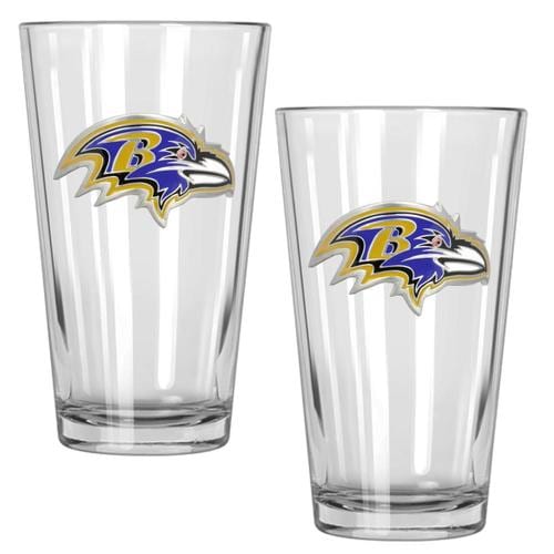 GREAT AMERICAN Baltimore Ravens 15-fl oz Glass Multi Colored Pint Set ...