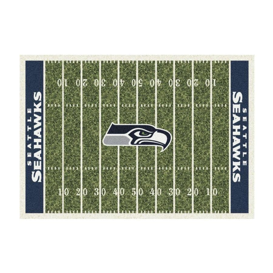 Seattle Seahawks Home Field Rug Team Color Indoor Sports Area Rug Common 4 X 6 Actual 5 33 Ft W X 8 33 Ft L