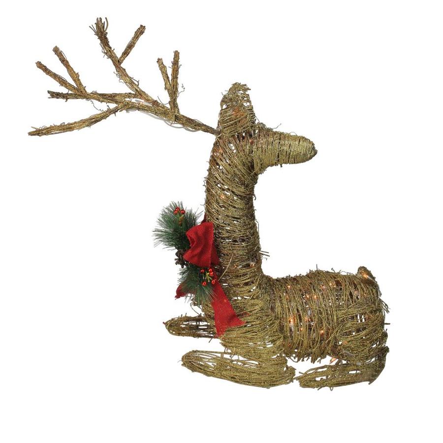 Rattan Reindeer Outdoor Christmas Decorations At Lowes Com