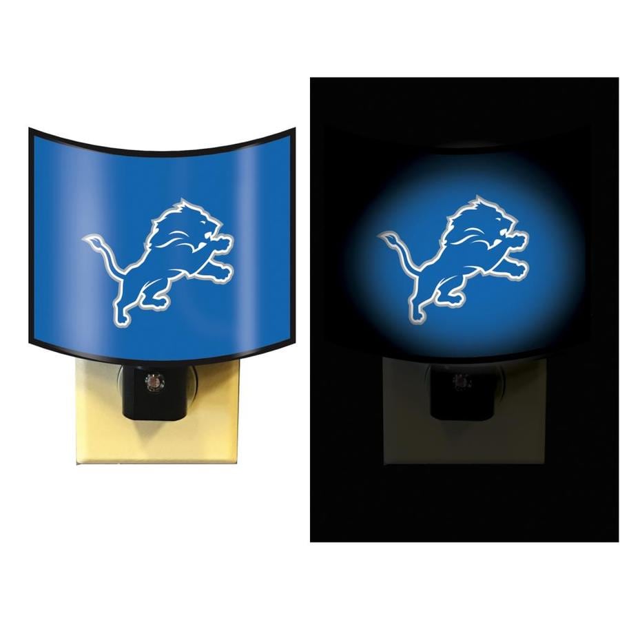 Team Sports America Detroit Lions Blue Led Night Light Auto On Off