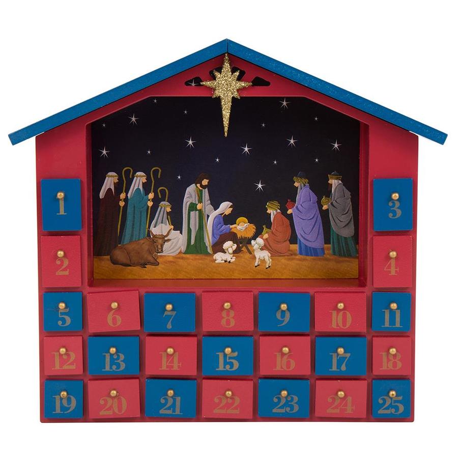 Glitzhome Multi Color Nativity Advent Calendar at Lowes com