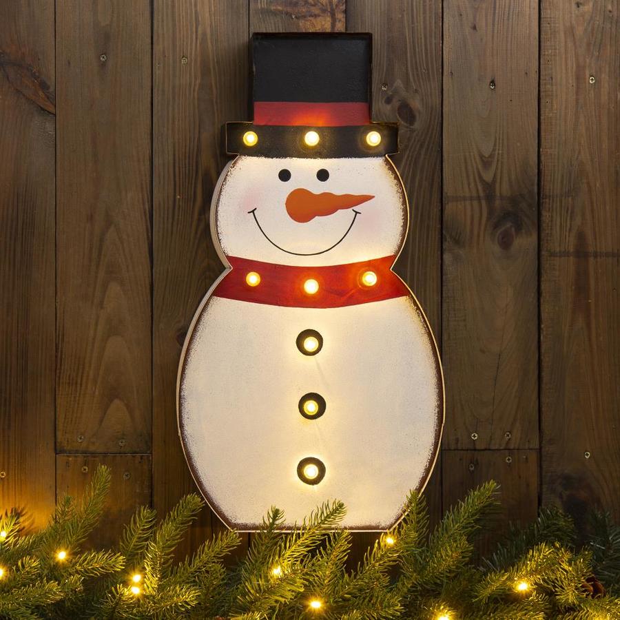 Glitzhome 19.76-in Snowman in the Christmas Decor department at Lowes.com