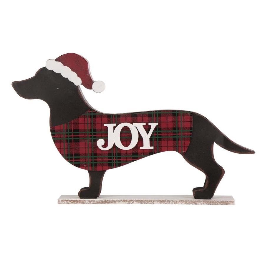 Glitzhome 21.93-in Dog Sign in the Outdoor Christmas Decorations ...