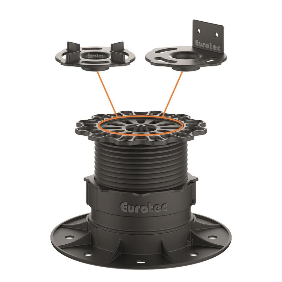 Eurotec 2.7559in x 7.4803in x 7.4803in PRO Line Plastic Deck Block in the Deck Blocks