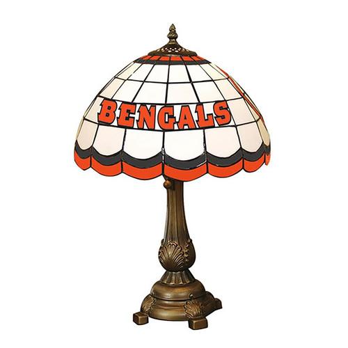 The Memory Company Cincinnati Bengals Tiffany Lamp 19.5in Bronze Table