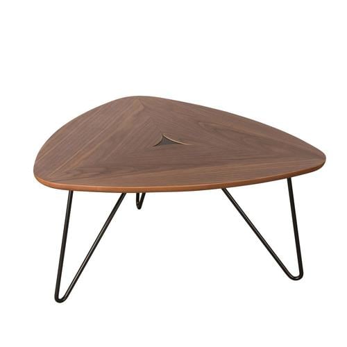 Glitzhome Coffee Table Walnut Wood Coffee Table in the ...