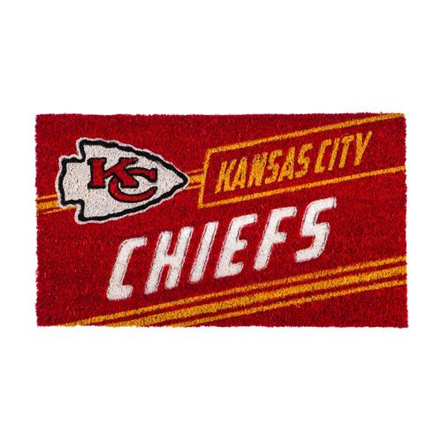 Team Sports America Kansas City Chiefs Red Rectangular Door Mat (Common ...