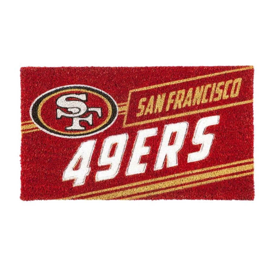 Team Sports America San Francisco 49ers Red Rectangular Door Mat