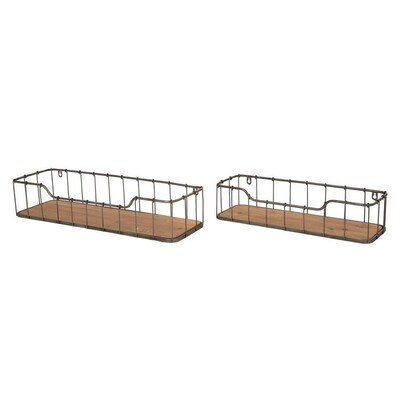 Glitzhome 4 73 In L X 92 H 23 82 D Metal Wall Mounted