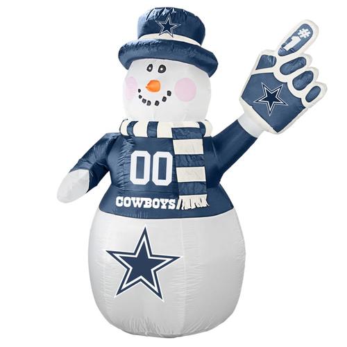 Boelter Brands Dallas Cowboys 7-ft Lighted Snowman Christmas Inflatable