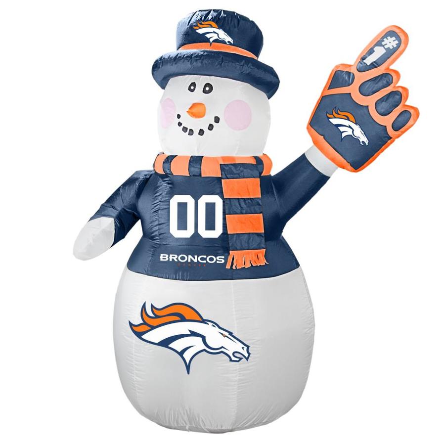 Boelter Brands Denver Broncos 7-ft Lighted Snowman Christmas Inflatable ...