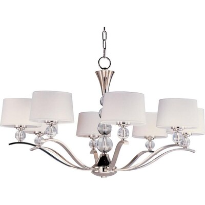 Maxim Lighting Rondo 8-Light Polished Nickel Transitional Chandelier Maxim Lighting Rondo 8-Light Polished Nickel Transitional Chandelier
