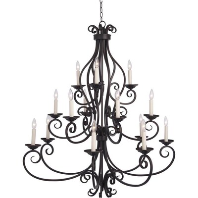 Maxim Lighting Manor 15 Light Oil Rubbed Bronze Traditional Chandelier In The Chandeliers Department At Lowes Com