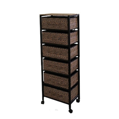 Ore International 52 5in Tall Metal Shelf With 6 Drawers Ore International 52 5in Tall Metal Shelf With 6 Drawers