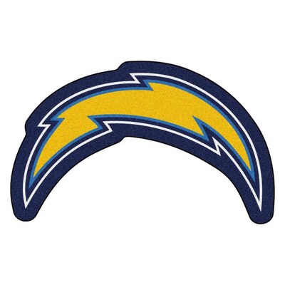 Fanmats Los Angeles Chargers Mascot Mats Team Colors Irregular Fanmats Los Angeles Chargers Mascot