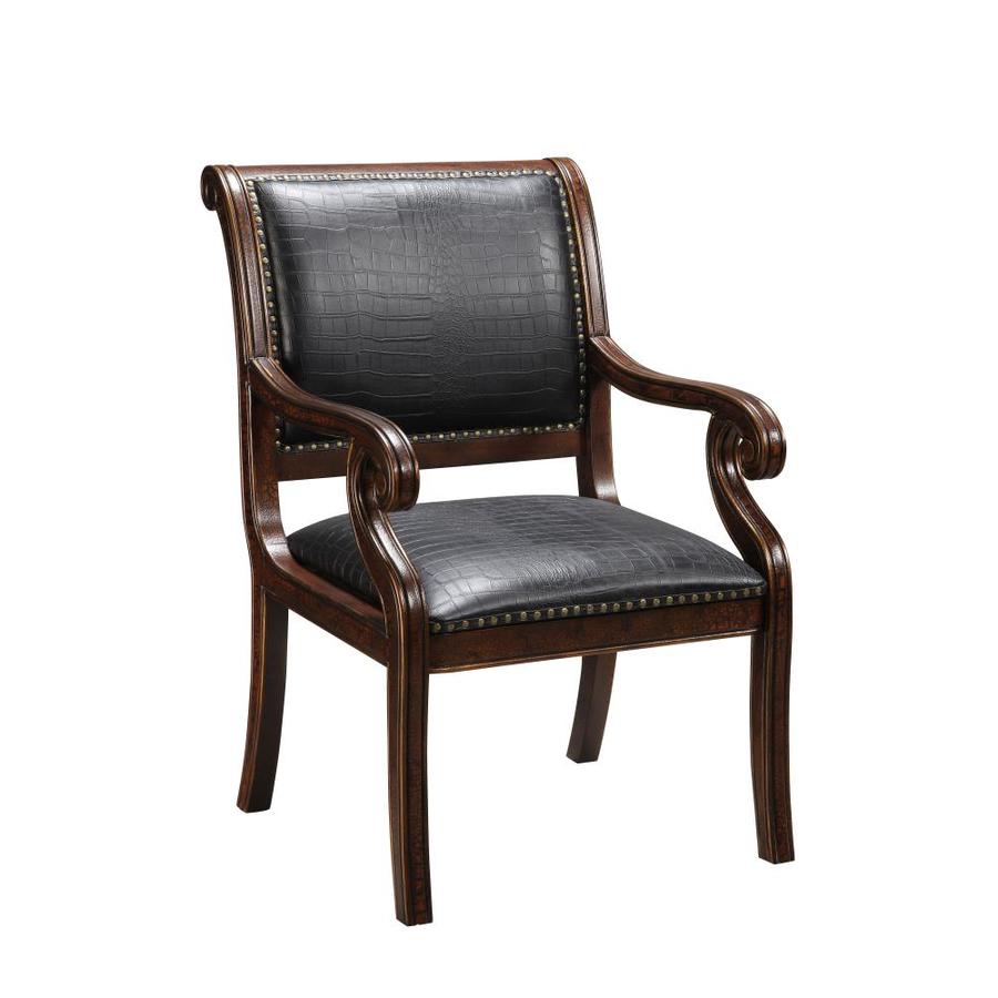 Coast to Coast Traditional Faux Leather Upholstered Dining Arm Chair