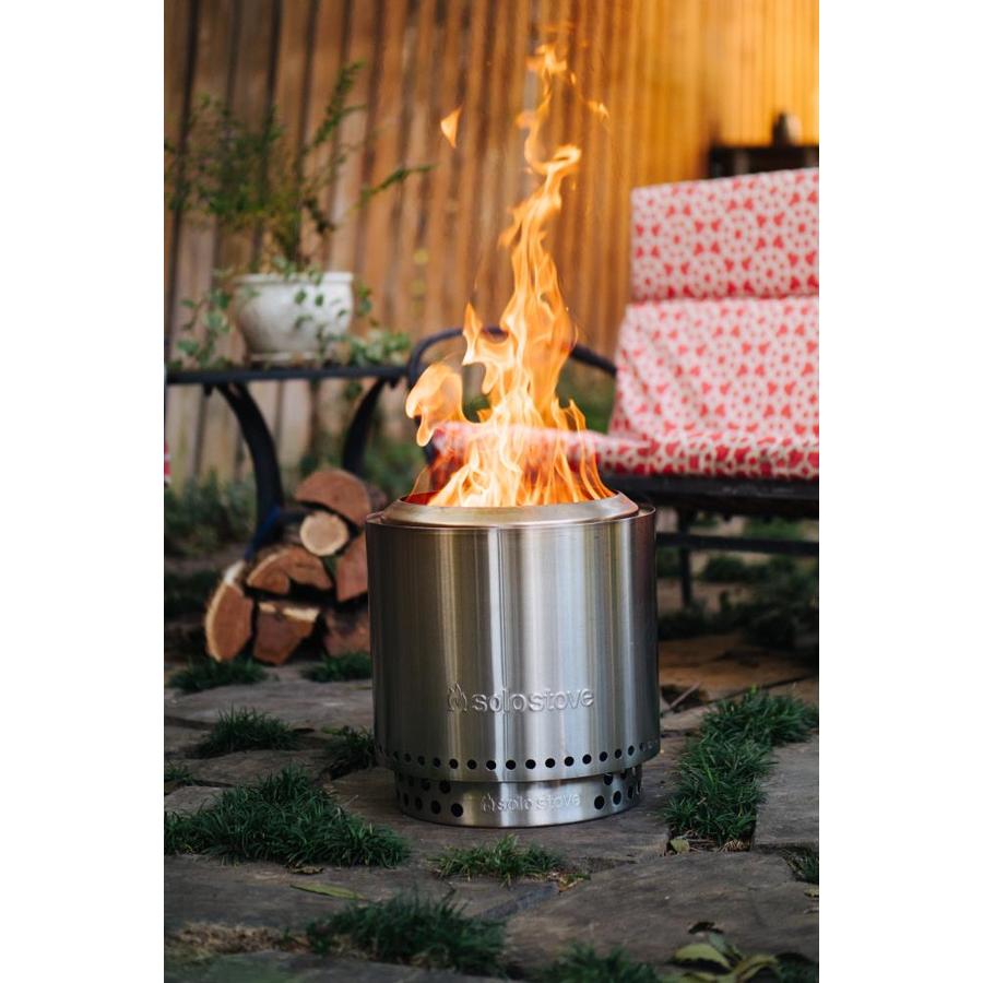 Solo Stove 15-in W Stainless Steel/Silver Stainless Steel Wood-Burning ...