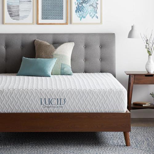 Lucid Comfort Collection 10 In Soft Queen Memory Foam Mattress In The Mattresses Department At 
