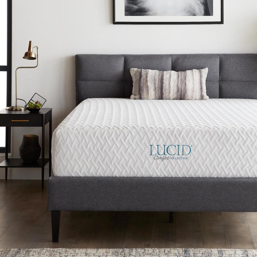 LUCID Comfort Collection SureCool 12-in Firm Full Memory Foam Mattress ...