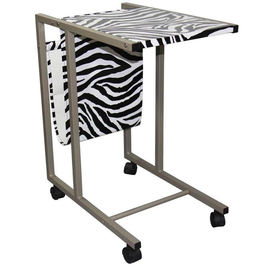 Ore International 24 25 In Tall Portable Metal Laptop Cart Desk