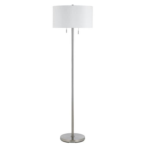 Cal Lighting Calais 59-in Brushed Steel Stick Floor Lamp at Lowes.com