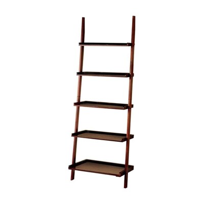 Benzara Brown Wood 5 Shelf Ladder Bookcase At Lowes Com