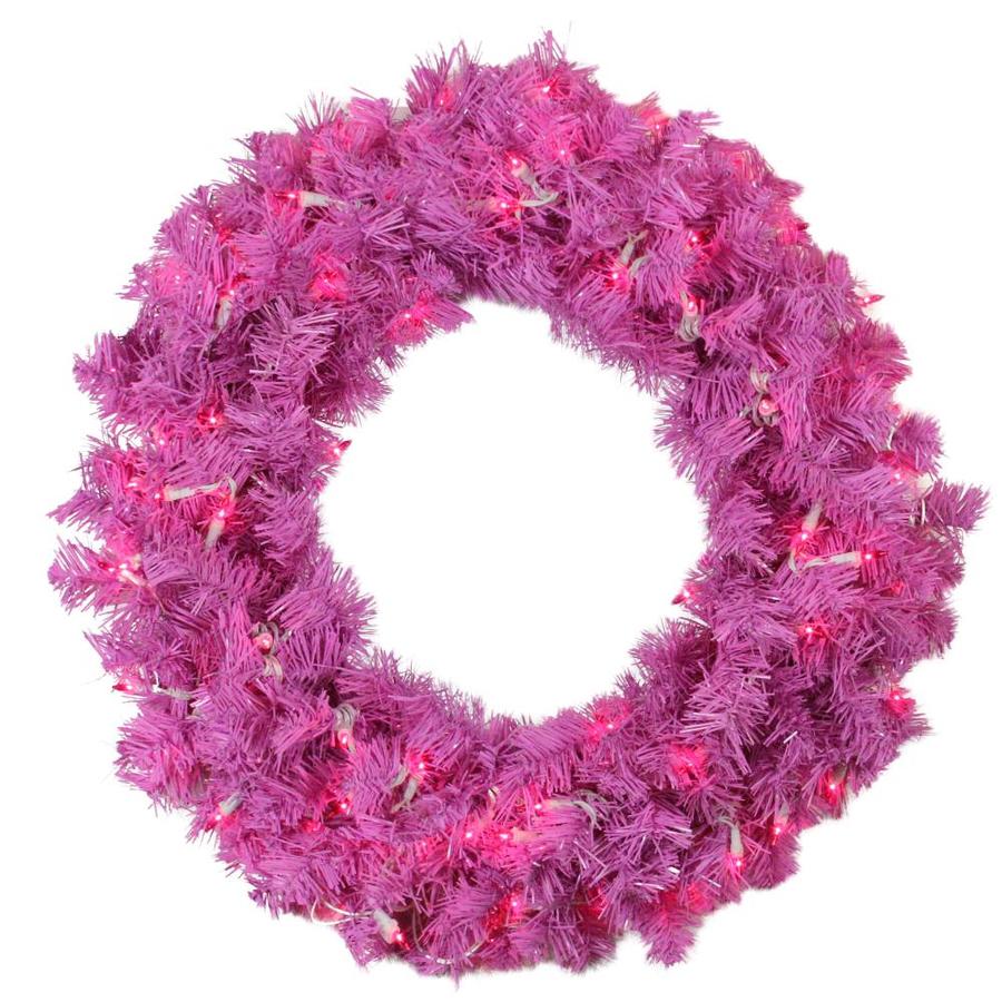 Northlight 36in PreLit Outdoor with Pink Pine Artificial Christmas
