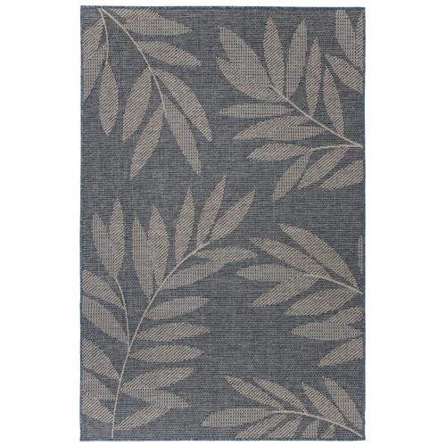 World Rug Gallery Patio Blue Indoor/Outdoor MidCentury Modern Area Rug