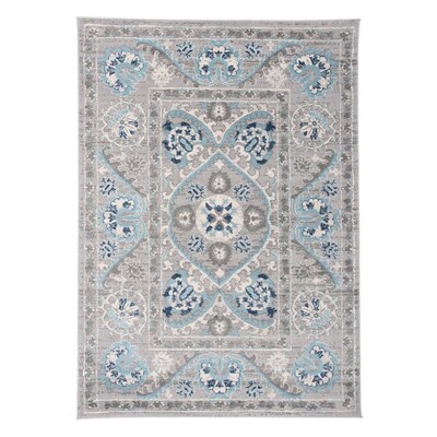 World Rug Gallery Avalon Gray Indoor Bohemian Eclectic Area