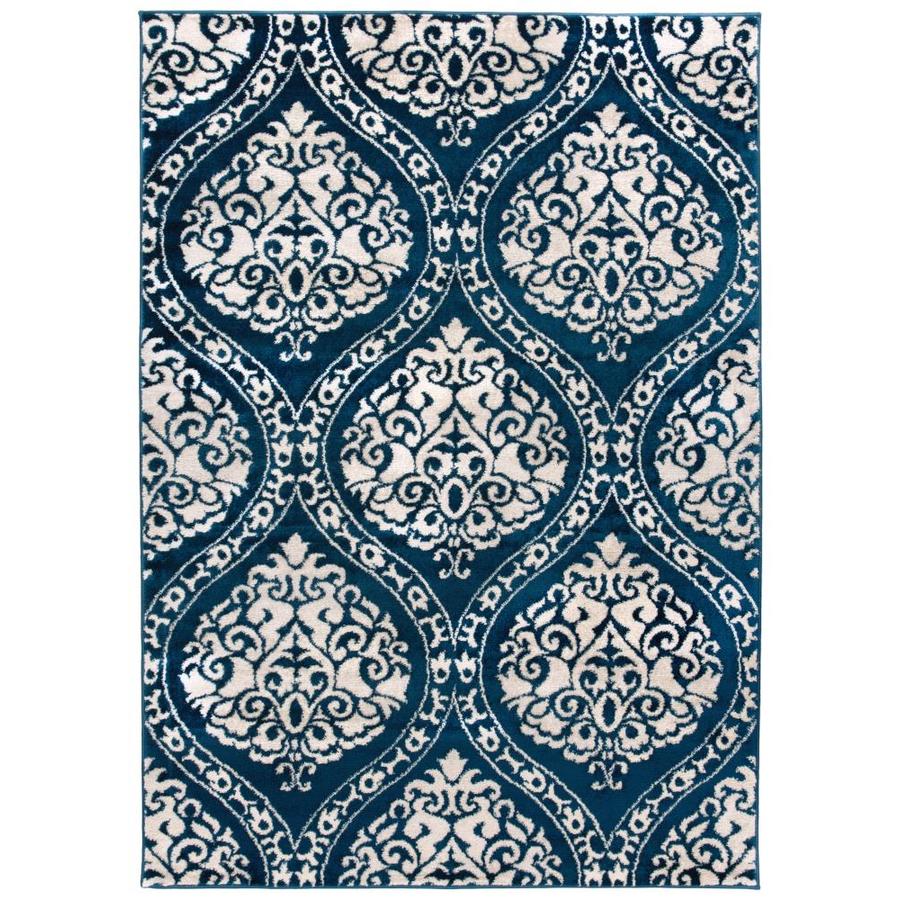 World Rug Gallery Irvine 8 x 10 Navy Indoor Distressed/Overdyed