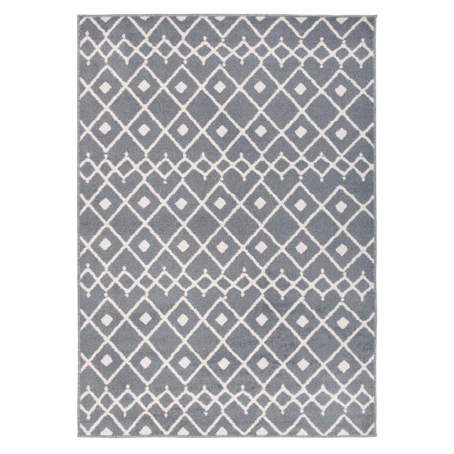 World Rug Gallery Harmony 5 x 7 Gray Indoor Distressed/Overdyed