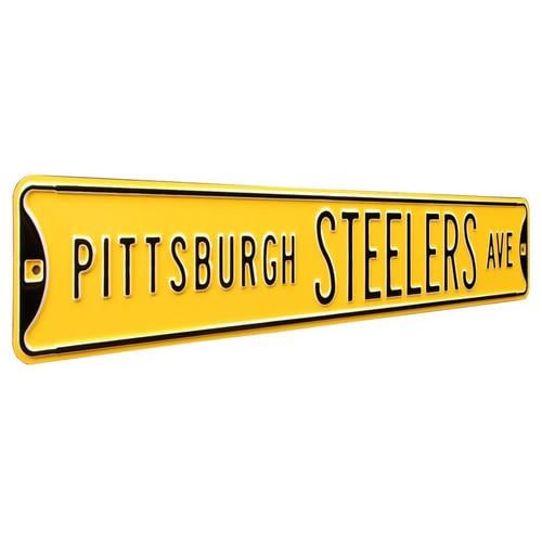 Authentic Street Signs Pittsburgh Steelers 6in x 36in Metal Blank