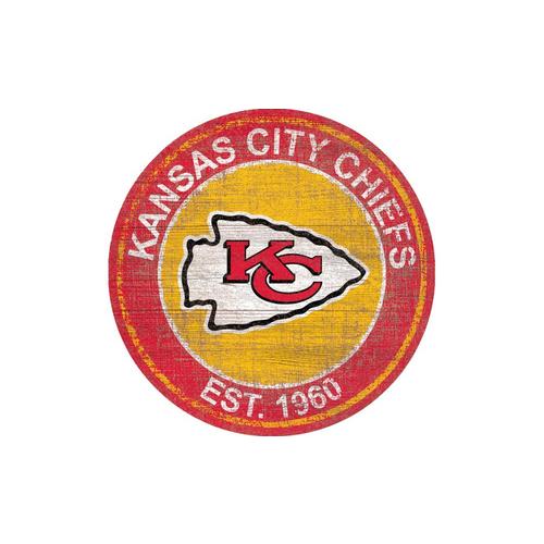 Fan Creations Kansas City Chiefs Frameless 24-in H x 24-in W Sports MDF ...