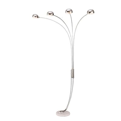 Ore International 88 In Silver Arc Floor Lamp At Lowes Com