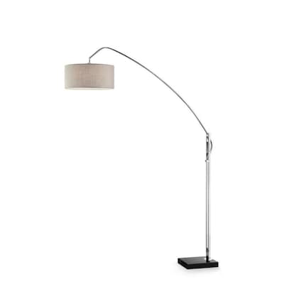 Ore International Avant 78 5 In White Arc Floor Lamp At Lowes Com
