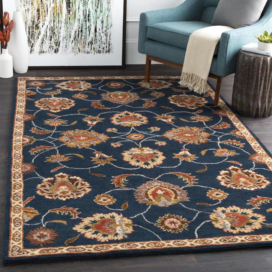 Surya Caesar Navy Indoor Handcrafted Oriental Area Rug (Common: 10 x 14 ...