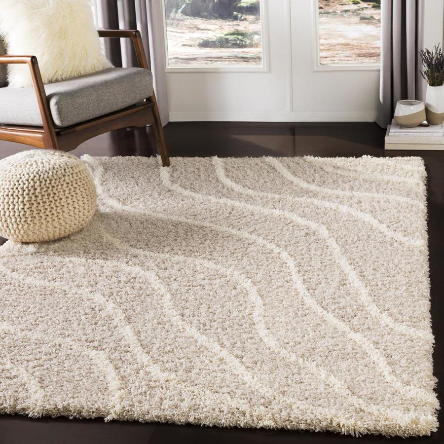 Surya Urban Shag Beige Indoor Industrial Area Rug (Common: 8 x 10 ...