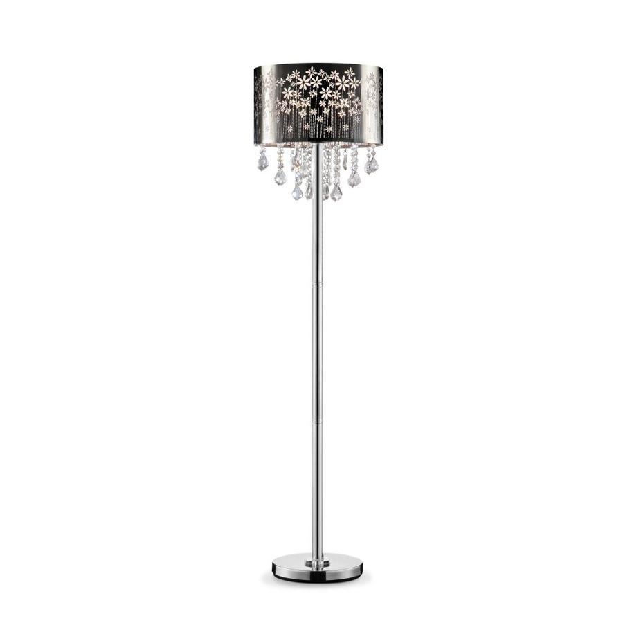 Ore International Floral Blooms 61 5 In Silver Floor Lamp At Lowes Com