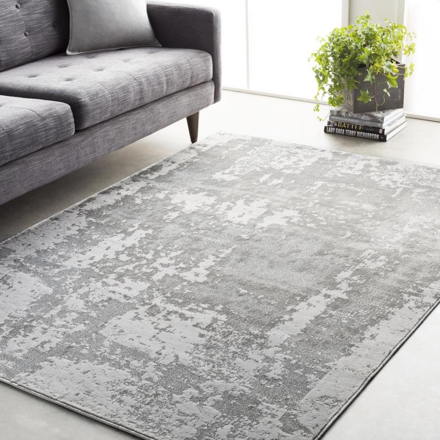 Surya Amadeo 2 x 4 Grey Indoor Abstract Industrial Area Rug in the Rugs ...