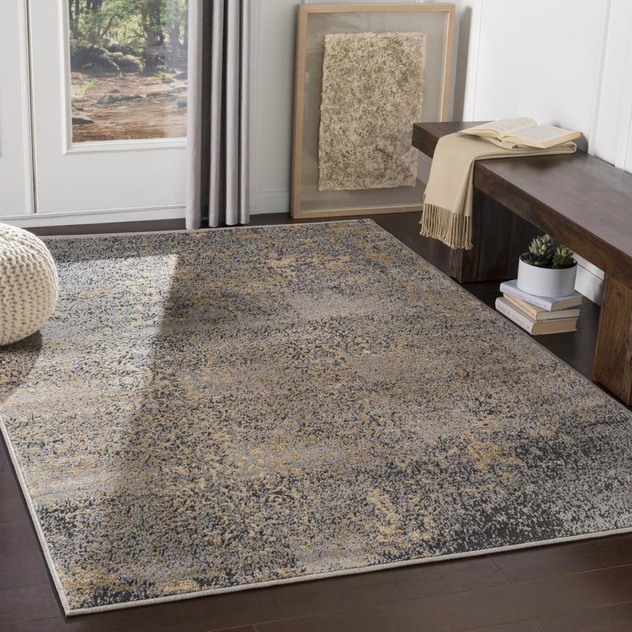 Surya Paramount 9 x 12 Grey Indoor Medallion Vintage Area Rug in the ...