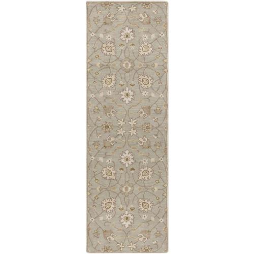 Surya Caesar 3ft x 12ft Traditional Area Rug Grey at