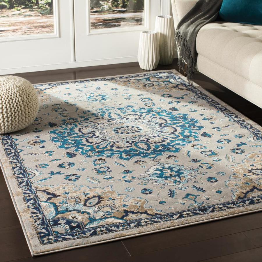 Surya Clairmont 9 x 12 Grey Indoor Medallion Vintage Area Rug in the ...